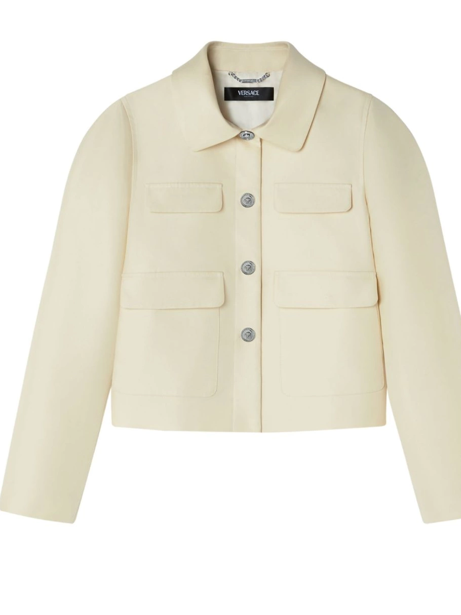 jacket silk-blend Women cropped Versace 0712